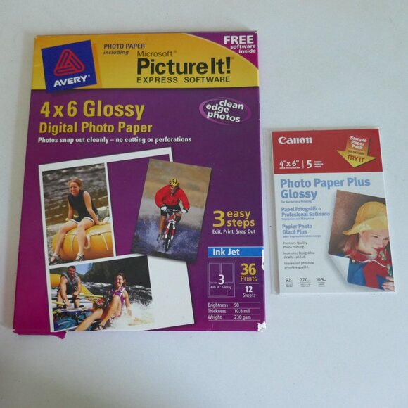 vintage Y2K glossy photo paper 4x6 prints 41 prints total for inkjet printer - Picture 1 of 3